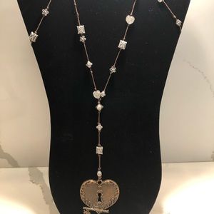Heart keyhole on beautiful charmed necklace NEW!